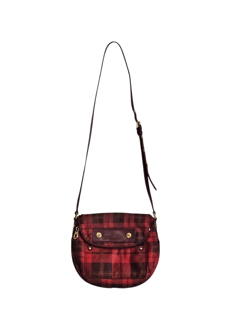 Marc by Marc Jacobs Natasha Preppy Nylon Red Plaid Crossbody Bag PLEASE READ